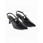 Victoria Cage Point Toe Black Stilettos - Lino Perros