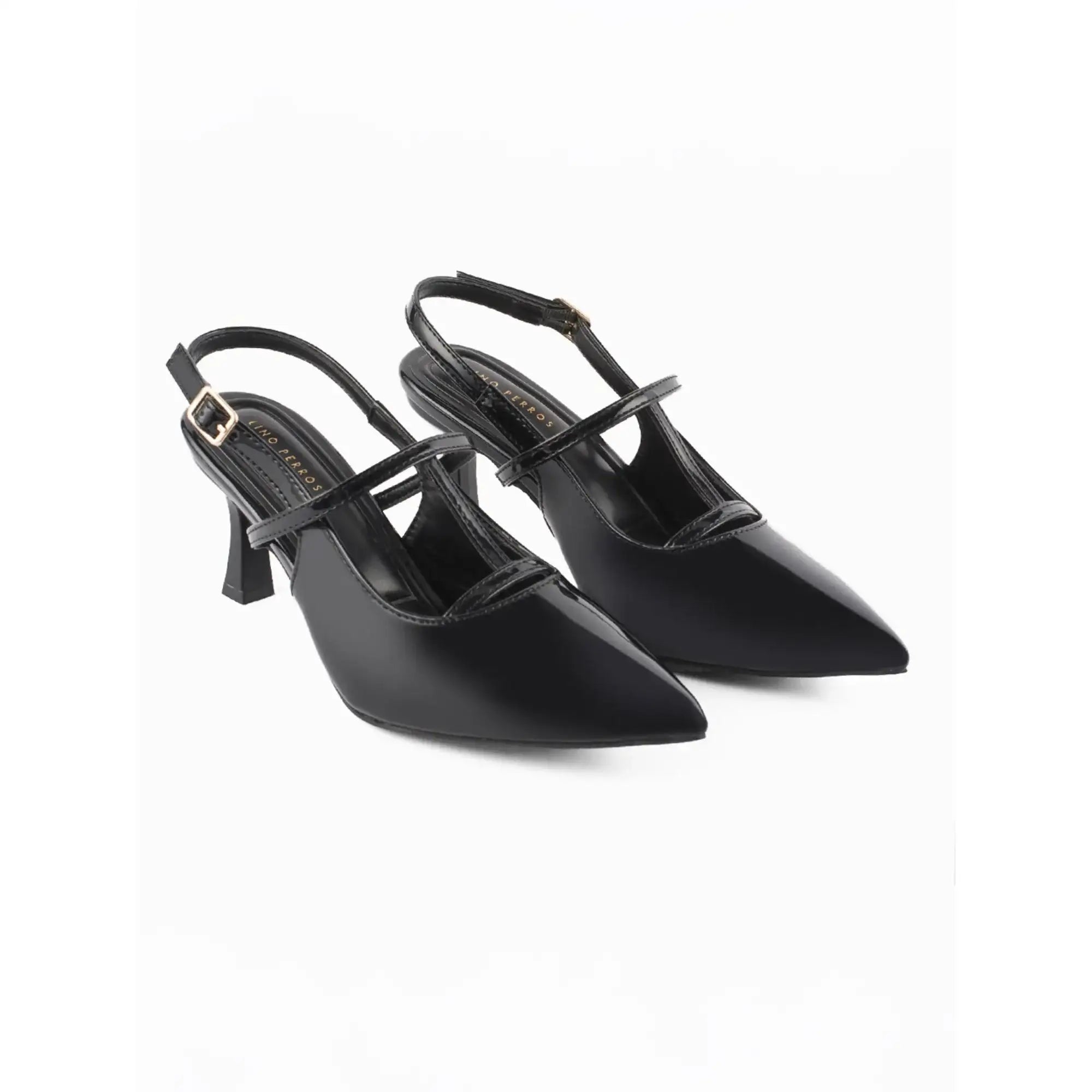 Victoria Cage Point Toe Black Stilettos - Lino Perros