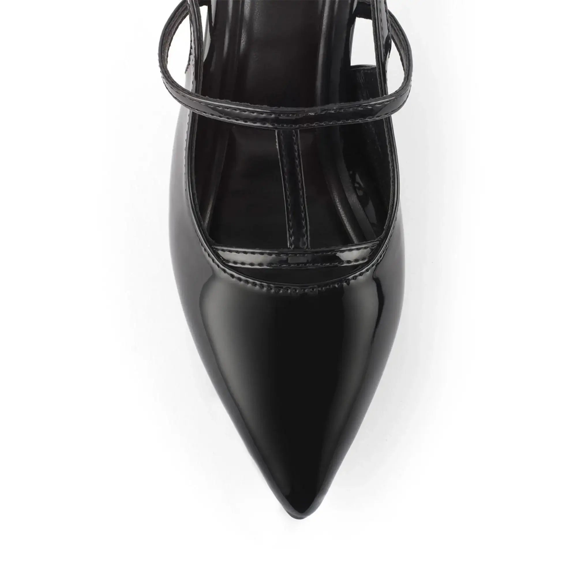 Victoria Cage Point Toe Black Stilettos - Lino Perros