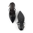 Victoria Cage Point Toe Black Stilettos - Lino Perros