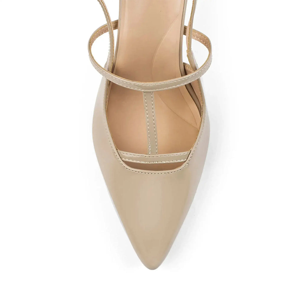 Victoria Cage Point Toe Nude Stilettos - Lino Perros