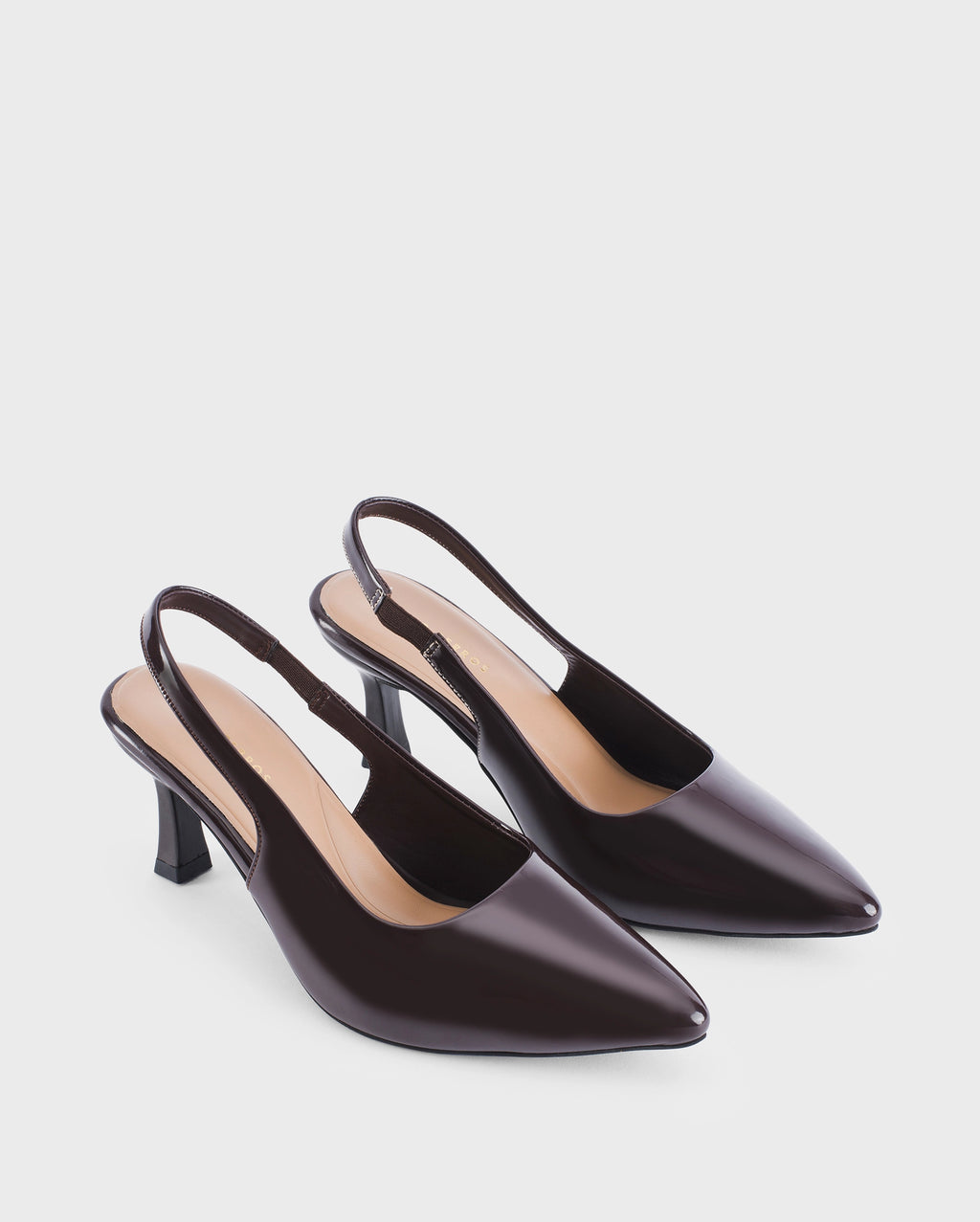 Victoria Point Toe Slingback Coffee Stilettos