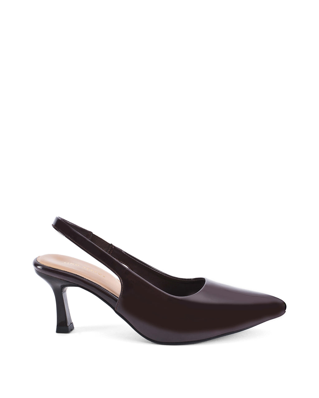 Victoria Point Toe Slingback Coffee Stilettos