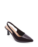 Victoria Point Toe Slingback Coffee Stilettos