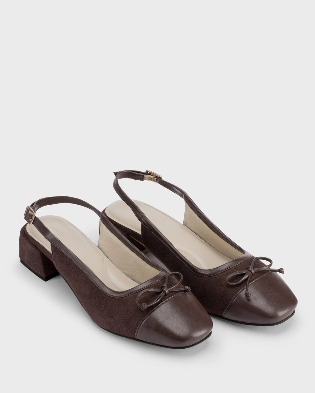 Hepburn Classic Coffee Slingback Block Heel