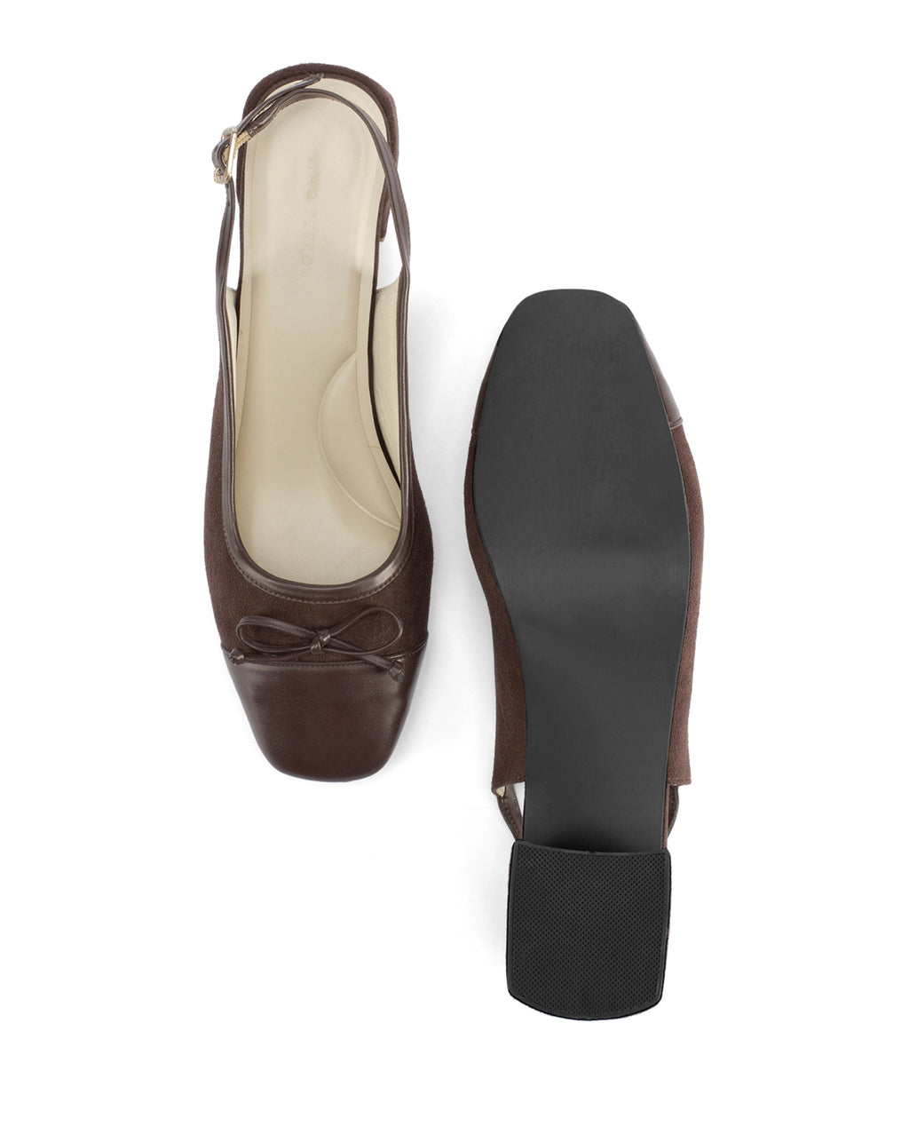 Hepburn Classic Coffee Slingback Block Heel