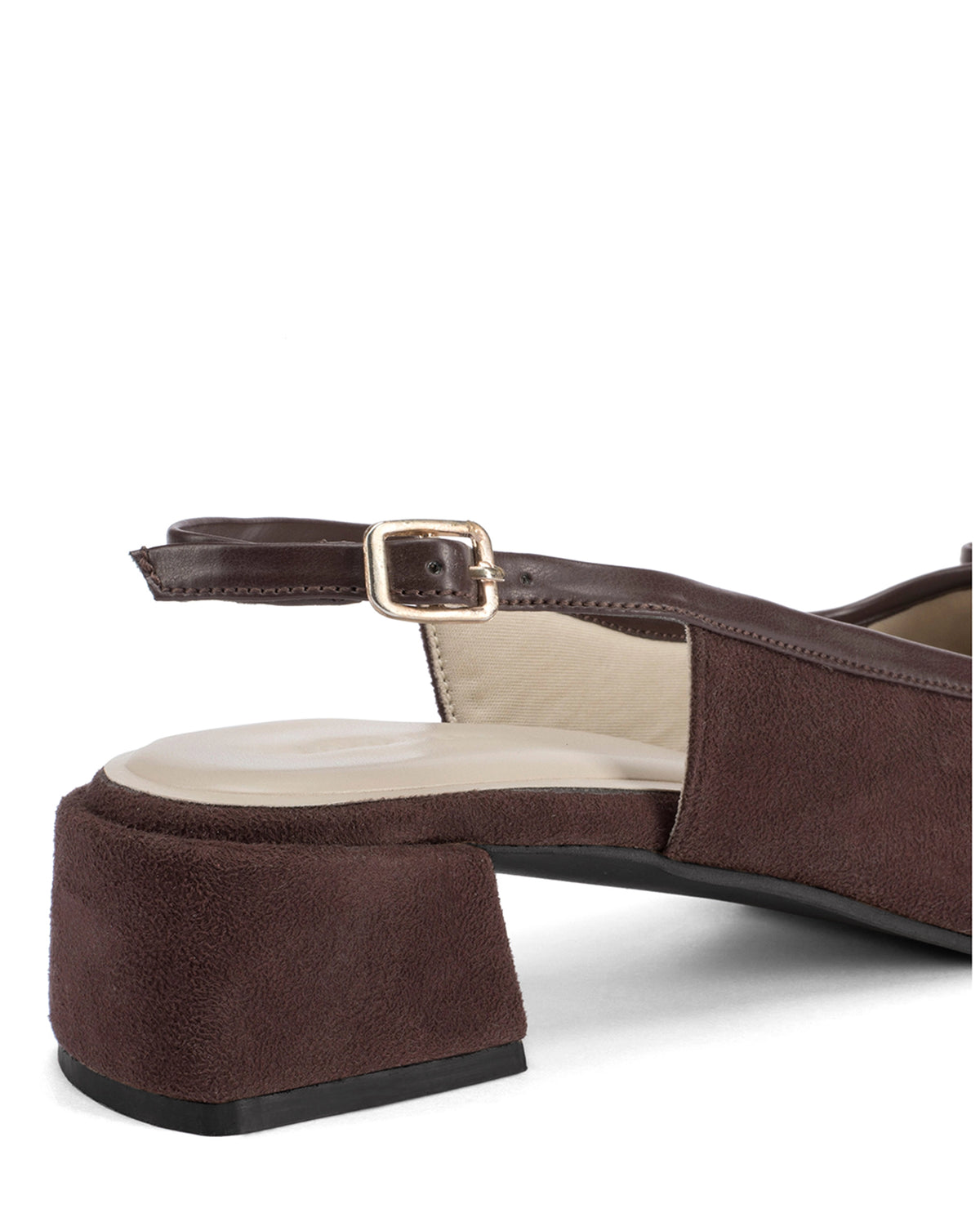 Hepburn Classic Coffee Slingback Block Heel