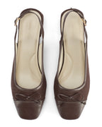 Hepburn Classic Coffee Slingback Block Heel
