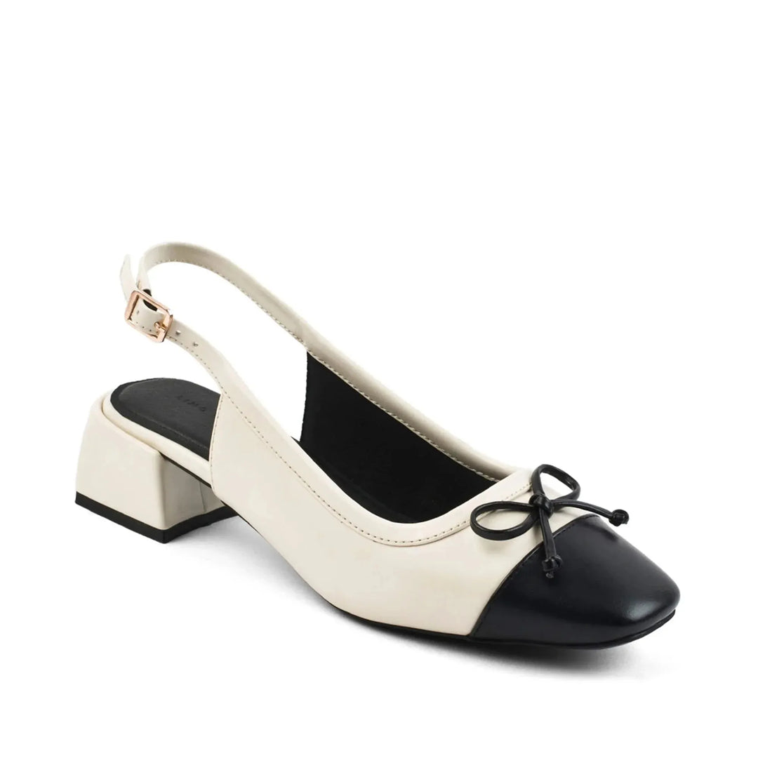Buy Hepburn Classic White Slingback Block Heel Lino Perros