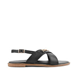 Harper Cross-Strap Black Comfort Sandle