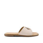Harper Buckle Beige Comfort Flats - Lino Perros