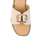 Harper Buckle Beige Comfort Flats - Lino Perros