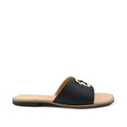 Harper Buckle Black Comfort Flats - Lino Perros