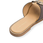 Harper Buckle Brown Comfort Flats - Lino Perros