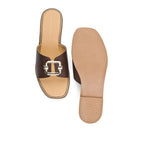 Harper Buckle Brown Comfort Flats - Lino Perros