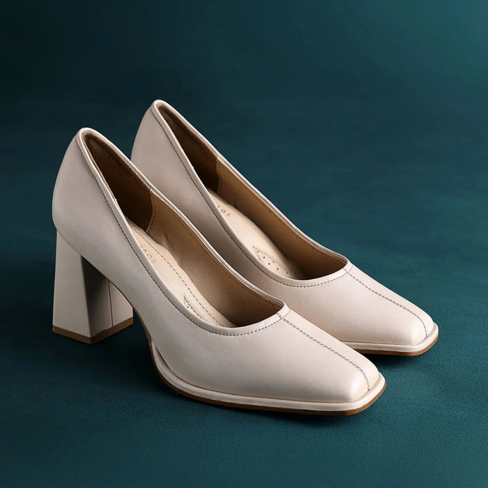 Gabbana Classic Everyday Beige Block Heels