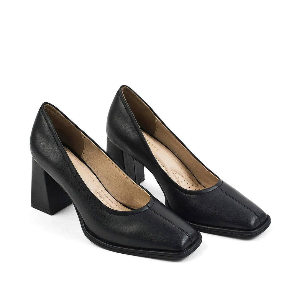 Gabbana Classic Everyday Black Block Heels - Lino Perros