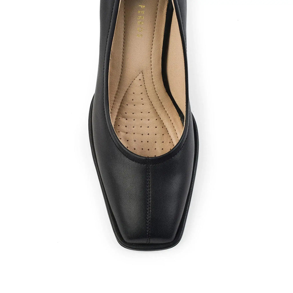Gabbana Classic Everyday Black Block Heels - Lino Perros
