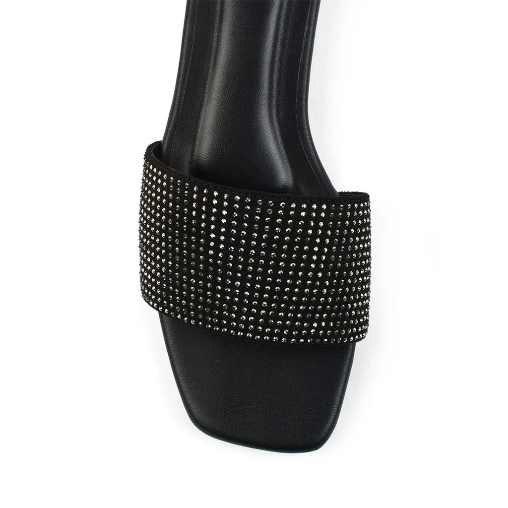 Gabbana Glam Embellished Black Flats - Lino Perros