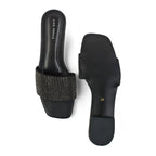Gabbana Glam Embellished Black Flats - Lino Perros