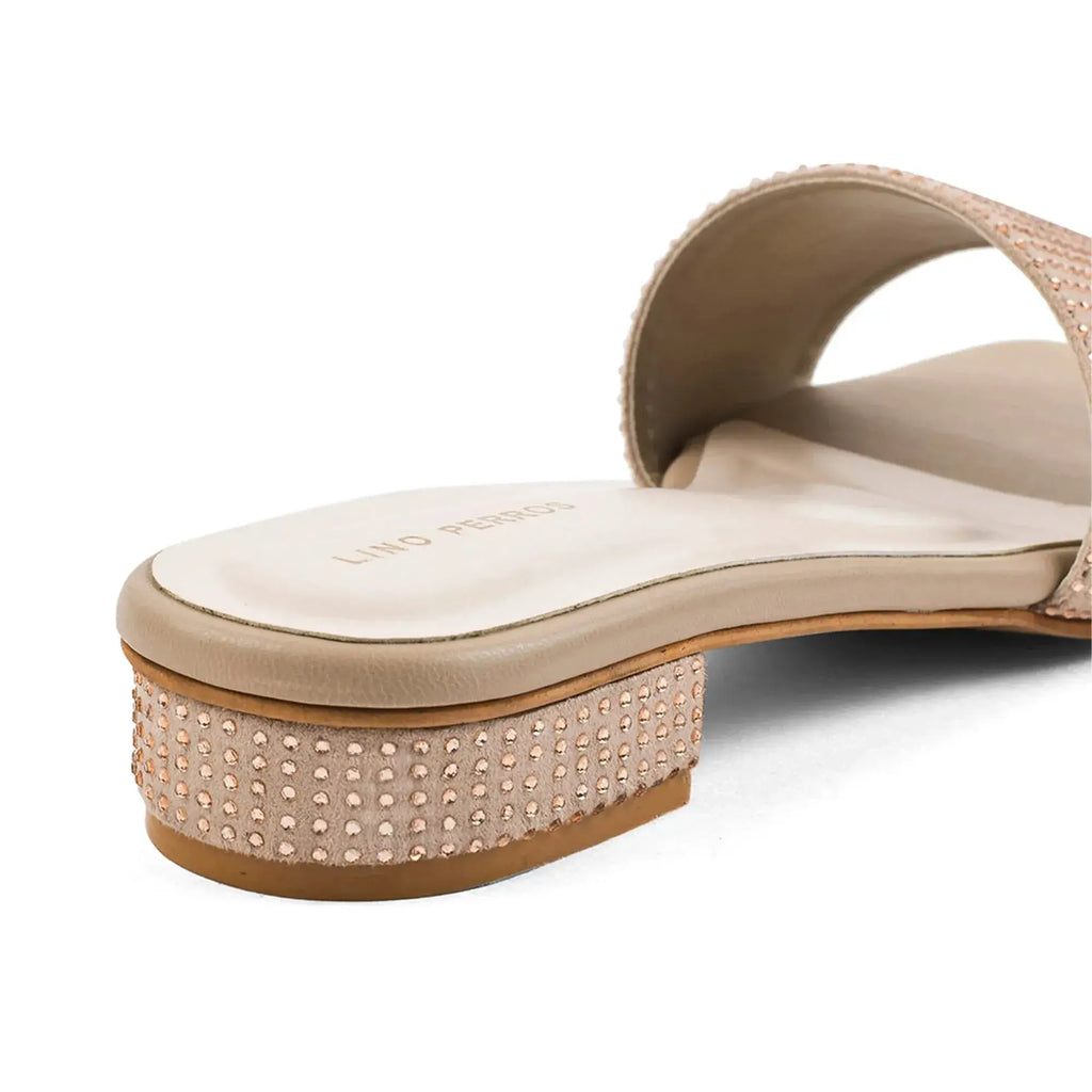 Gabbana Glam Embellished Nude Flats - Lino Perros