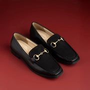 Ava Horsebit Black Loafers
