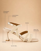 Victoria Charm White Heels - Lino Perros