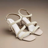 Victoria Pearl White Heels
