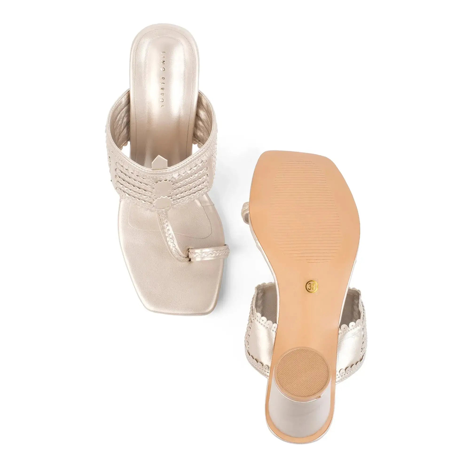Eden Aura Gold Heels - Lino Perros