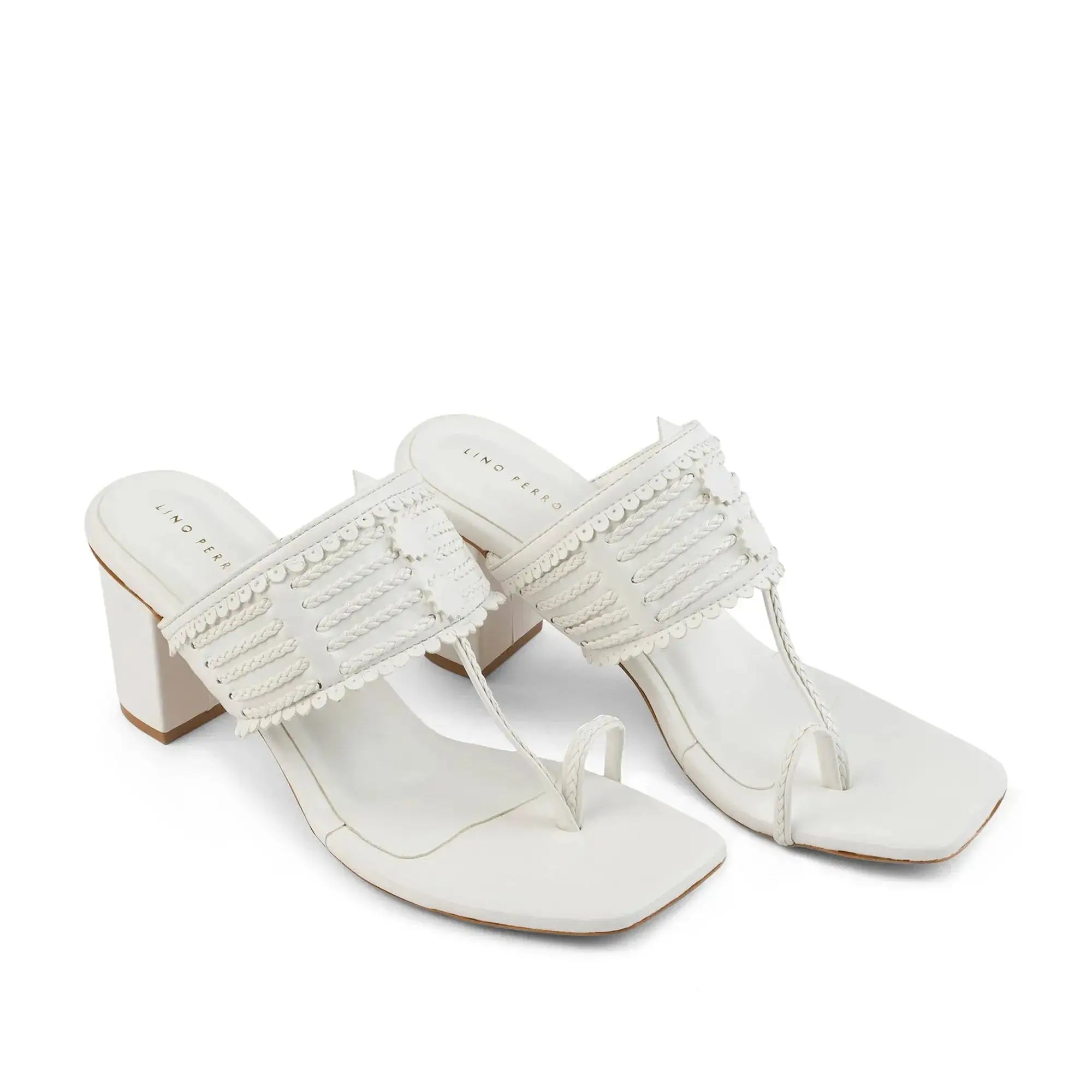 Eden Aura White Heels - Lino Perros