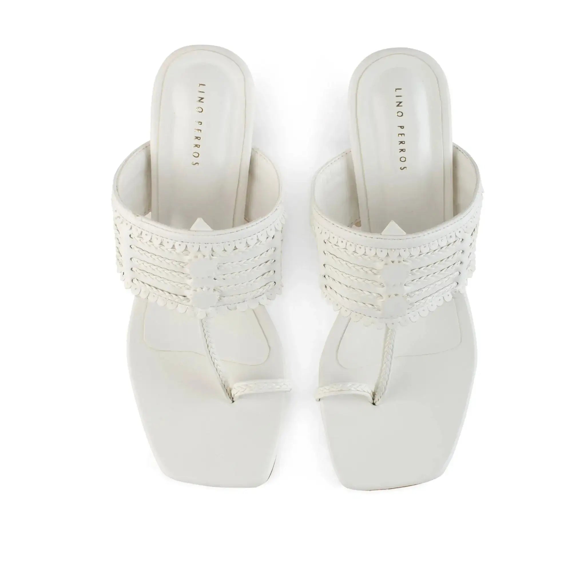 Eden Aura White Heels - Lino Perros
