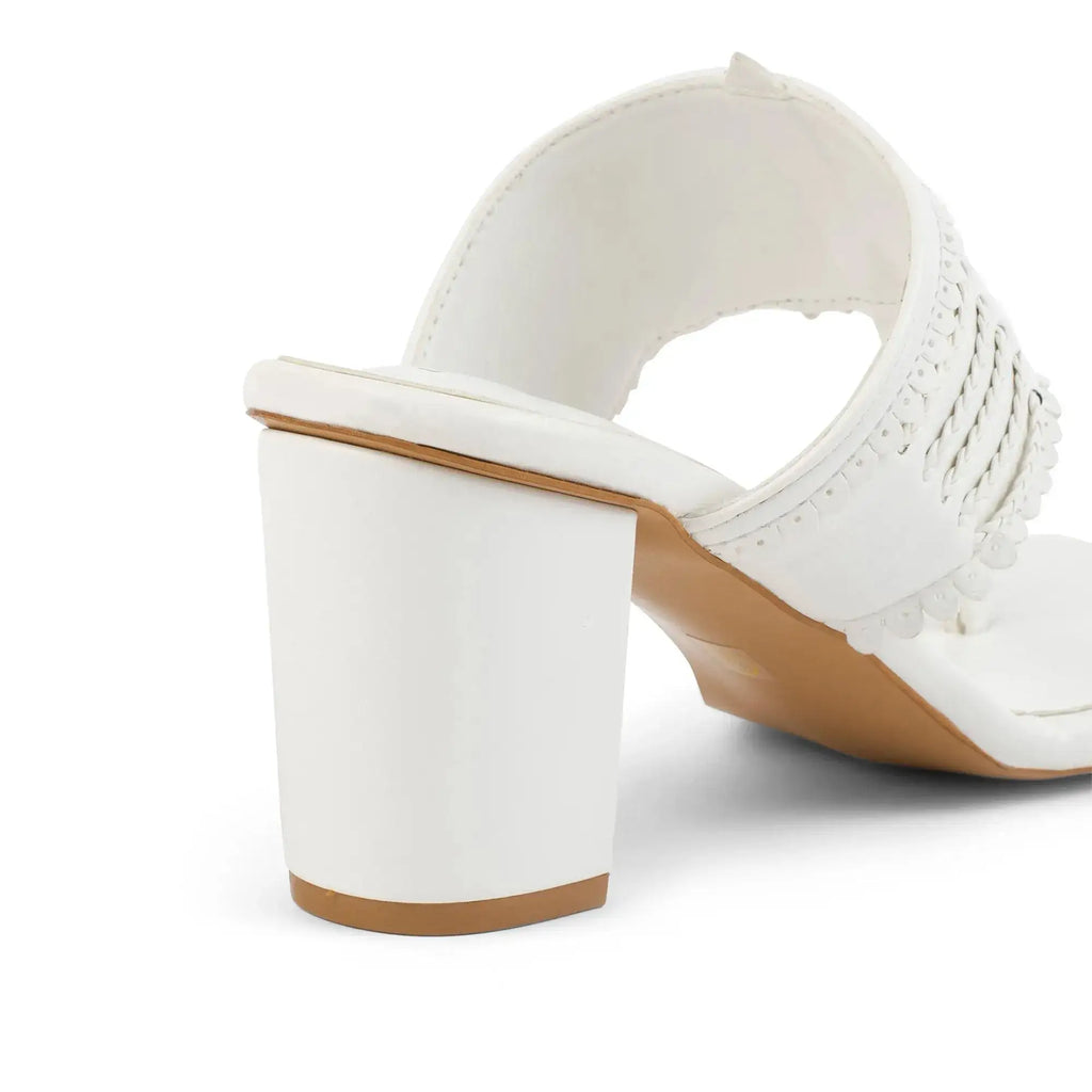 Eden Aura White Heels - Lino Perros