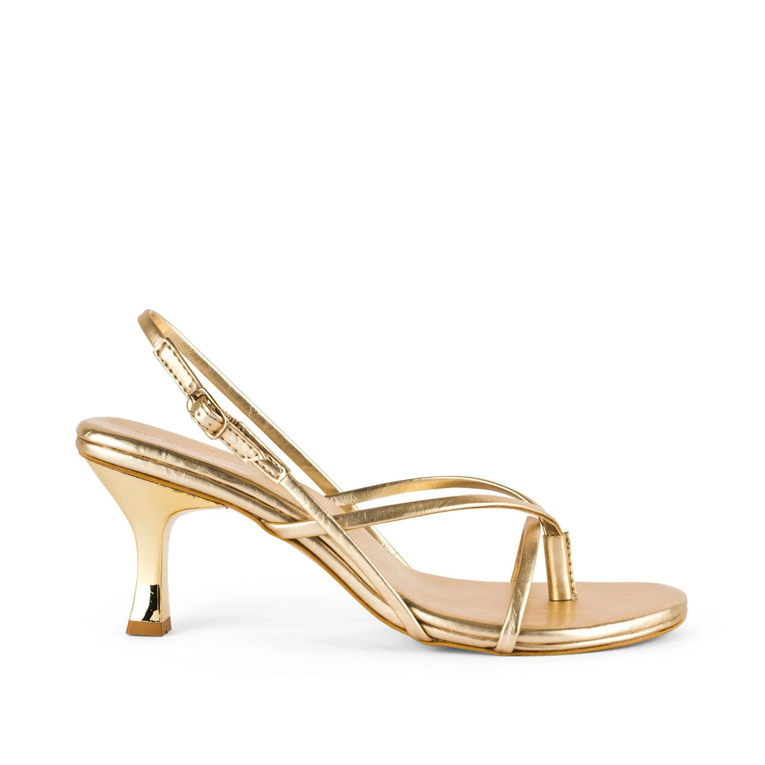 Gabbana Diva Gold Heels