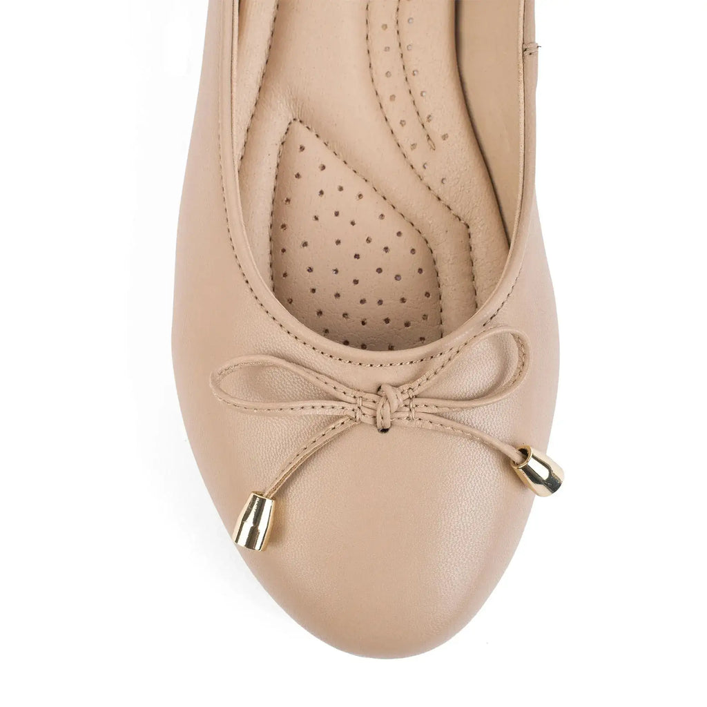 Hepburn Ballet Beige Flats - Lino Perros