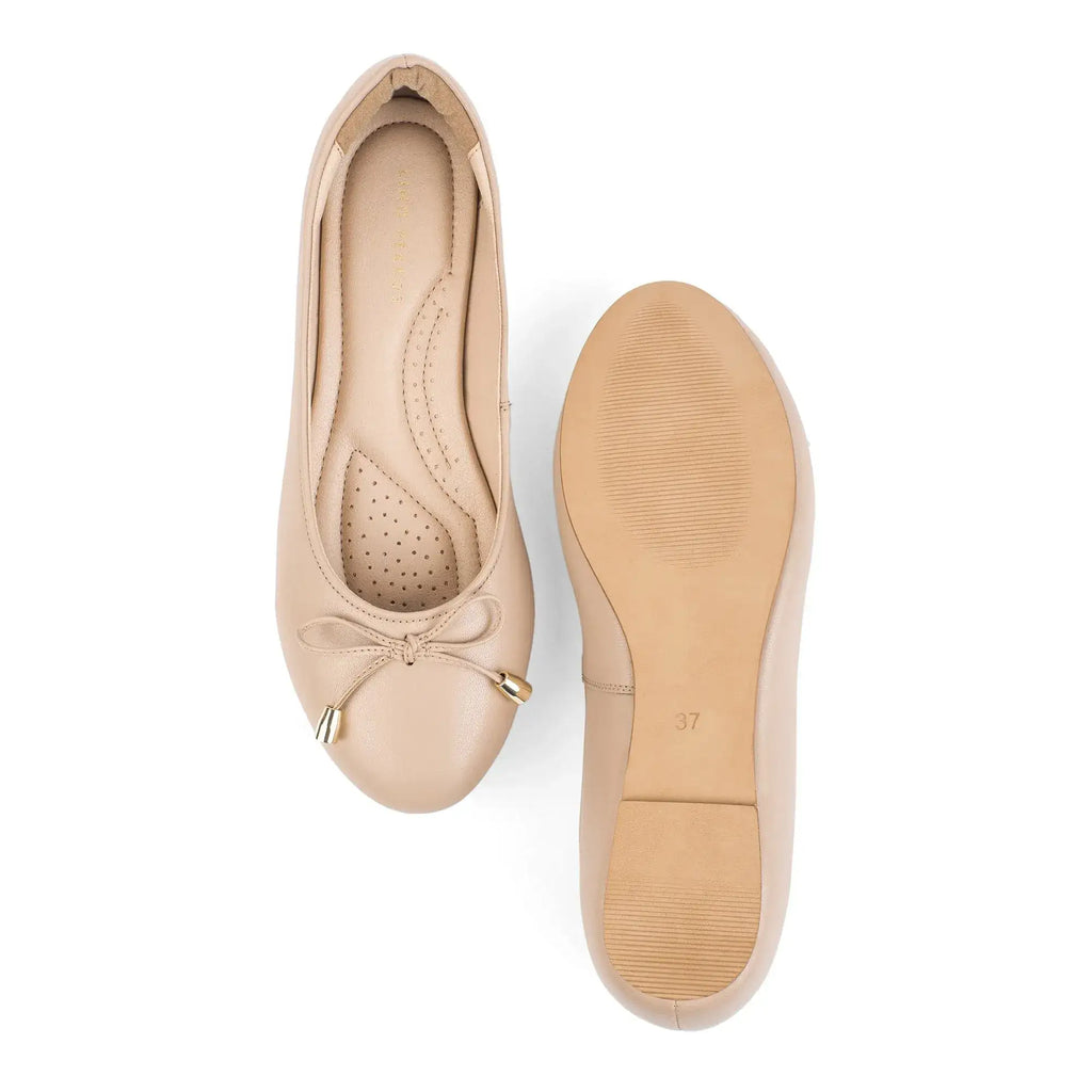 Hepburn Ballet Beige Flats - Lino Perros