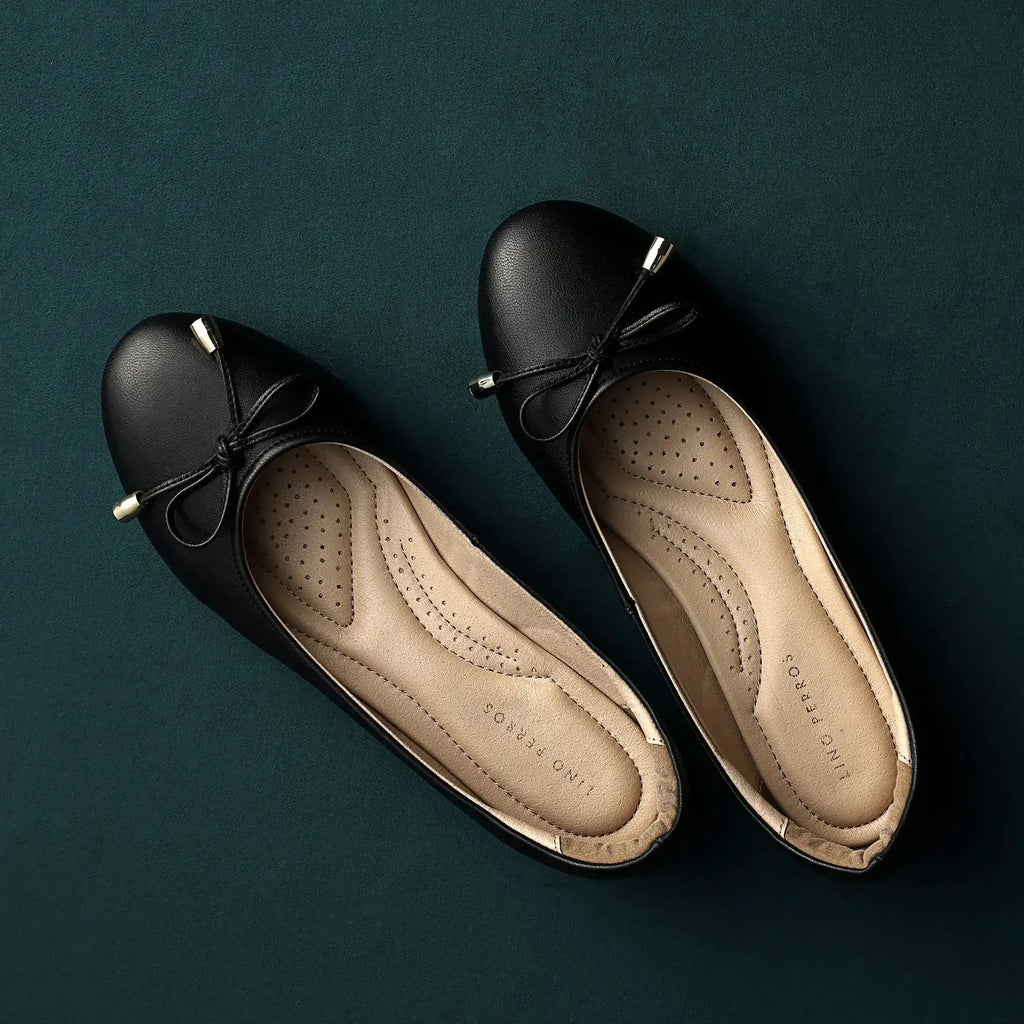 Hepburn Ballet Black Flats - Lino Perros