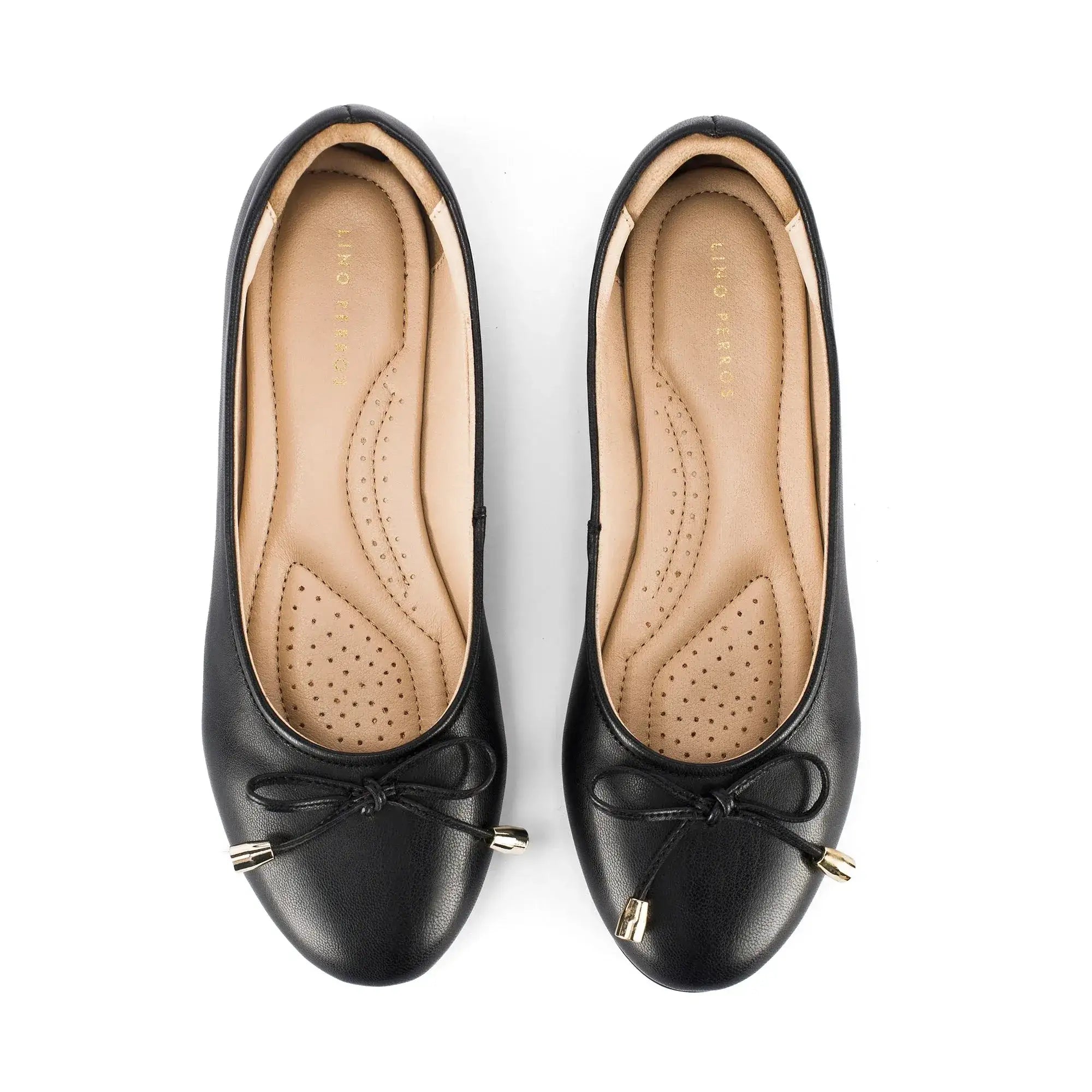 Hepburn Ballet Black Flats - Lino Perros