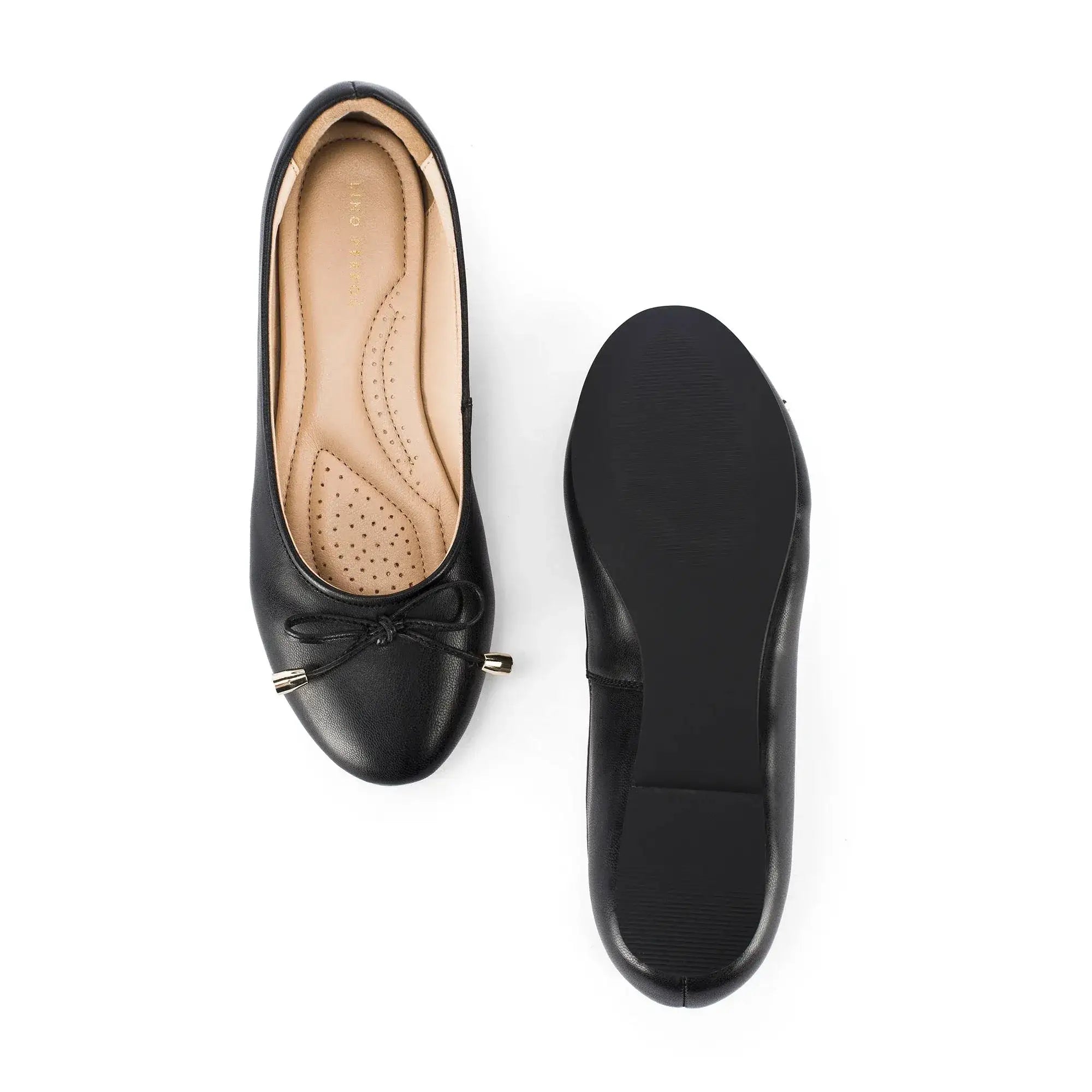 Hepburn Ballet Black Flats - Lino Perros