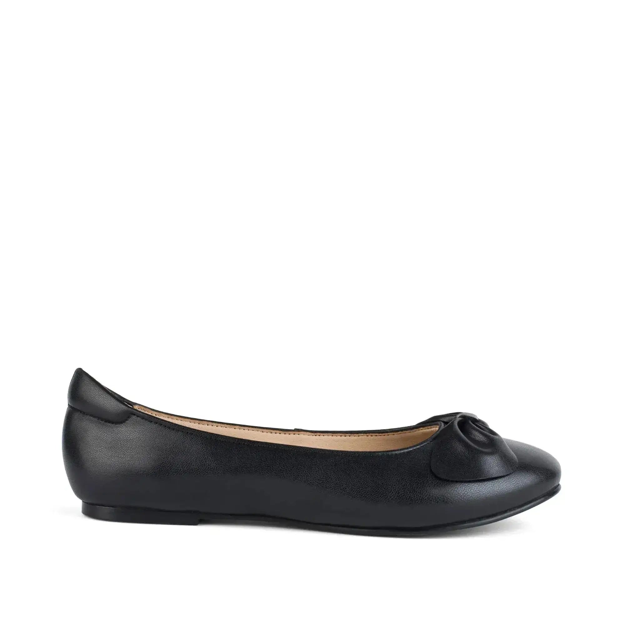 Hepburn Ballet Jet Black Flats - Lino Perros