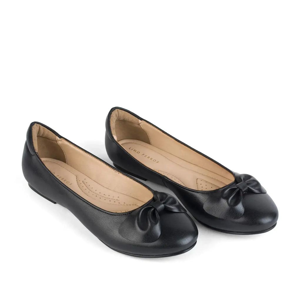 Hepburn Ballet Jet Black Flats - Lino Perros