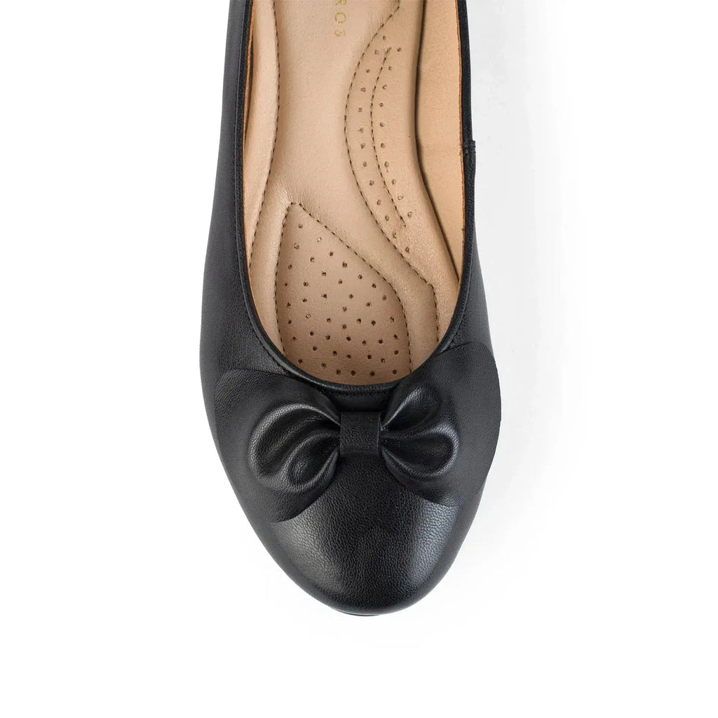 Hepburn Ballet Jet Black Flats - Lino Perros