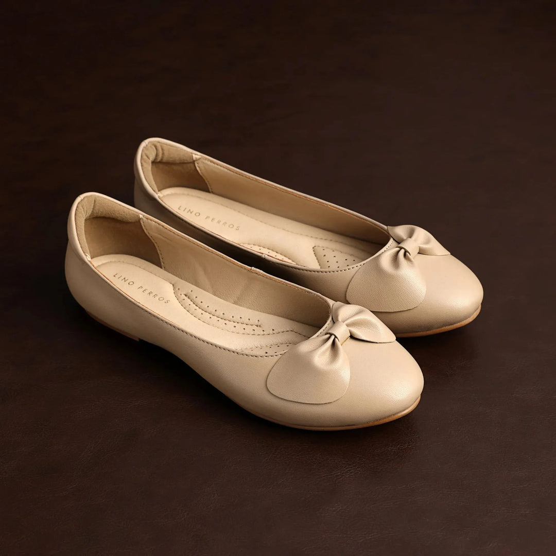 Buy Hepburn Ballet Soft Beige Flats Lino Perros