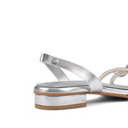 Victoria Flash Silver Flats - Lino Perros