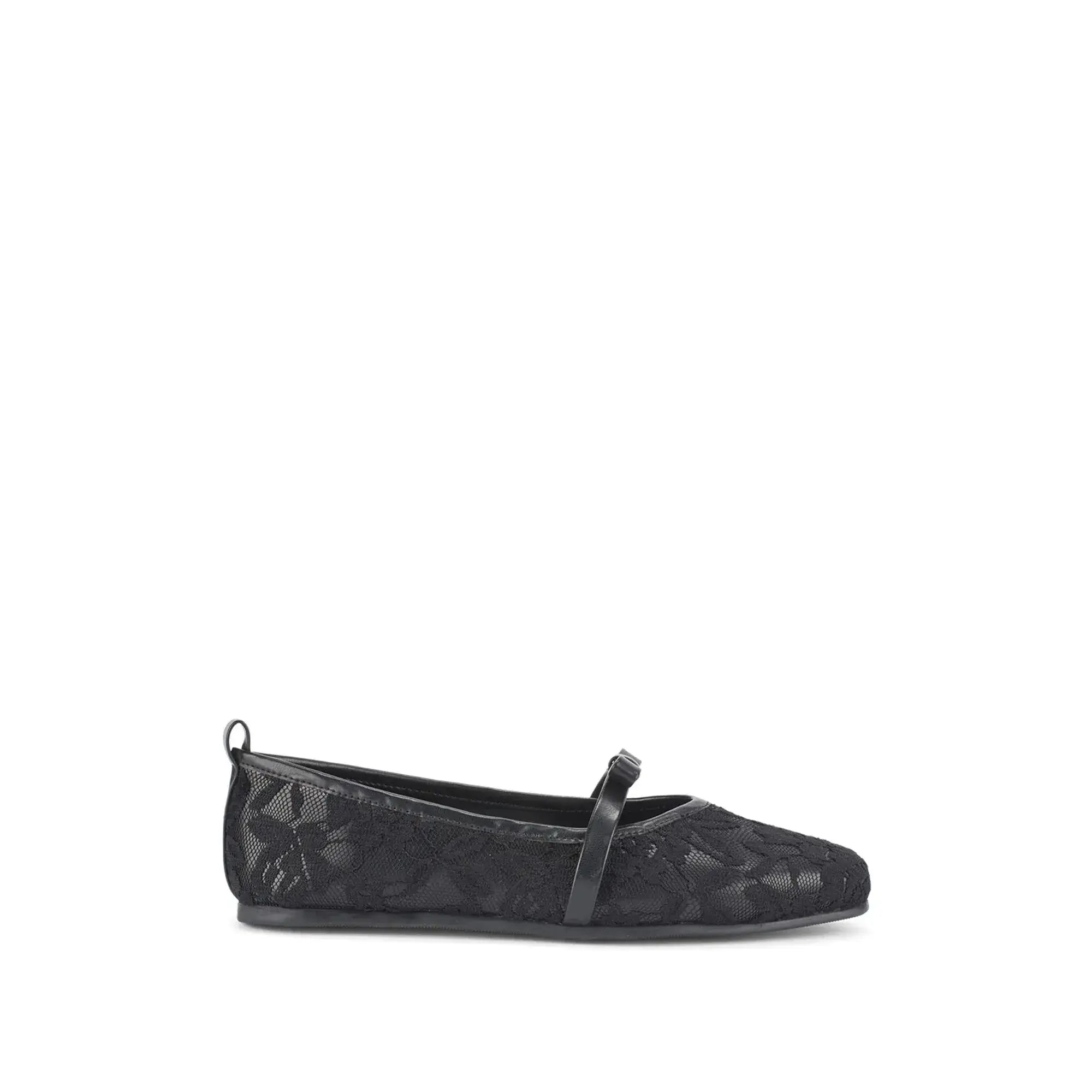 Mary Sable Black Flats - Lino Perros