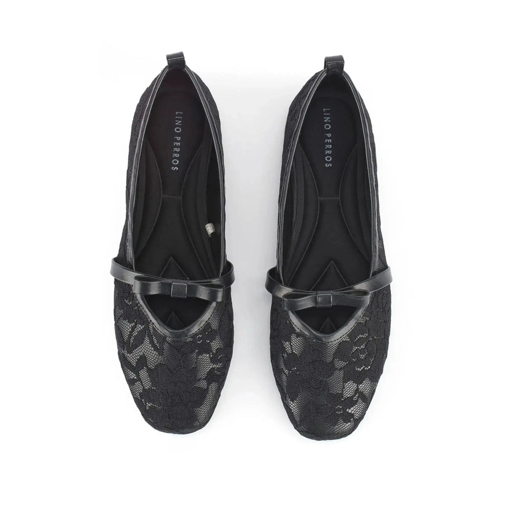 Mary Sable Black Flats - Lino Perros