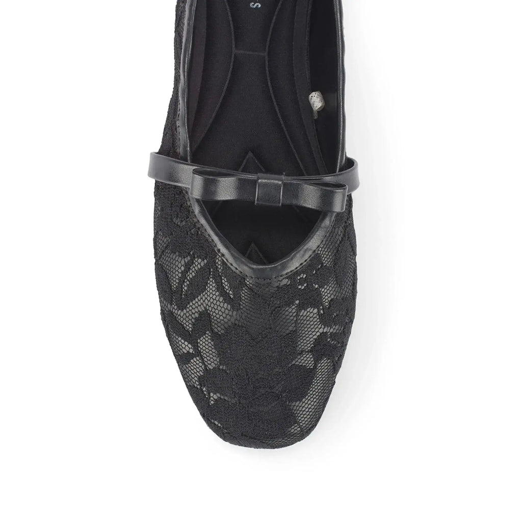 Mary Sable Black Flats - Lino Perros