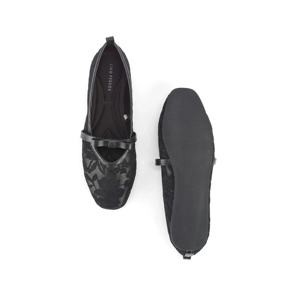 Mary Sable Black Flats - Lino Perros