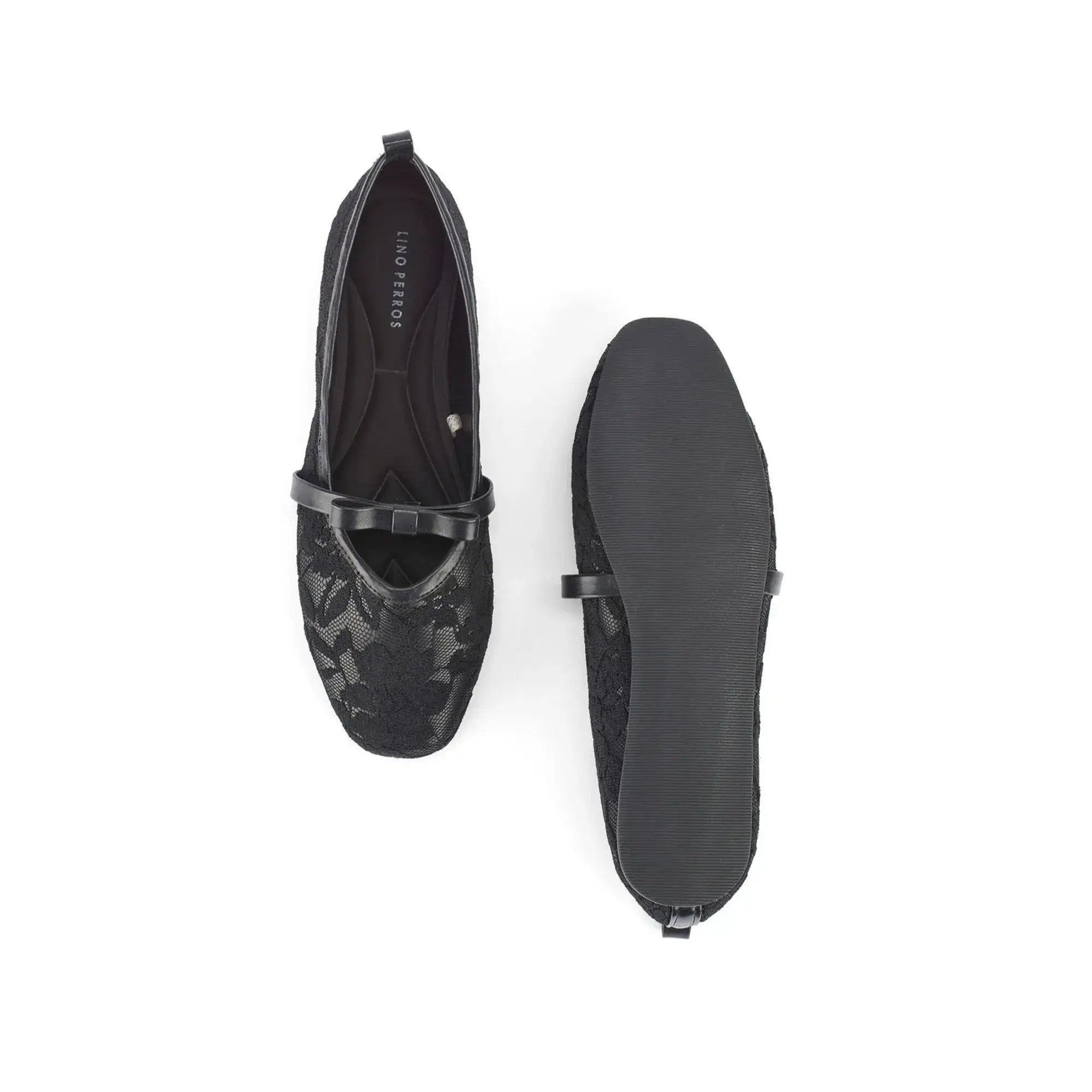 Mary Sable Black Flats - Lino Perros