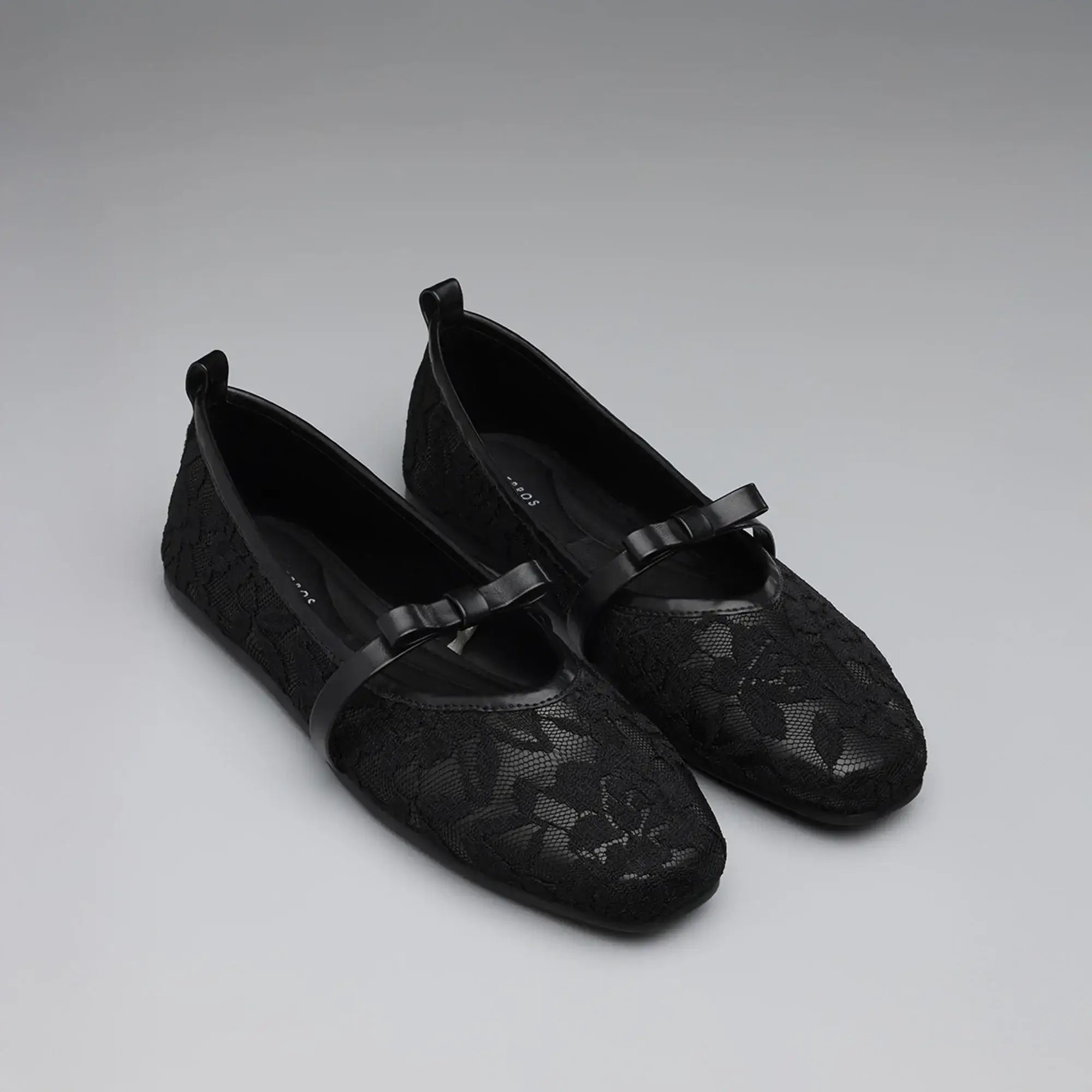 Mary Sable Black Flats - Lino Perros