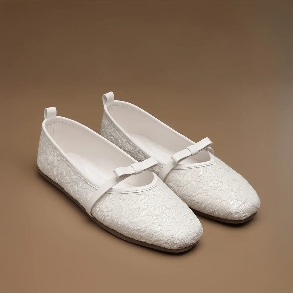 Mary Sable White Flats - Lino Perros
